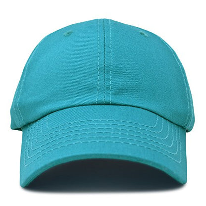 DALIX Baseball Cap Dad Hat Plain Men Women Cotton Adjustable Blank Unstructured Soft - color: Teal
