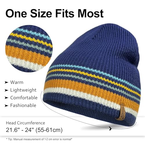 OUTDOOR SHAPING Unisex Knit Beanie Hat - Warm Durable Soft Skull Cap for Men & Women - color: Combo B