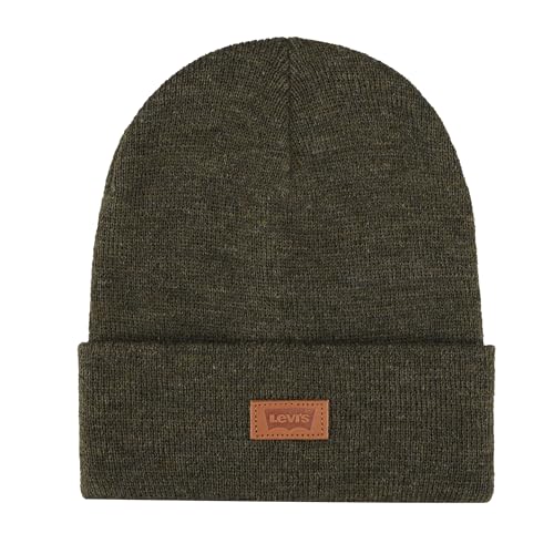 Levi's Mens All-Season Hero Beanie Soft Knit Cuffed Winter Hat, Warm & Comfortable Everyday Style - color: Marl Olive