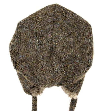 Women Winter Fleece Beanies Hat with Ear Flaps Soft Warm Crochet Skull Cap - color: A Coffee