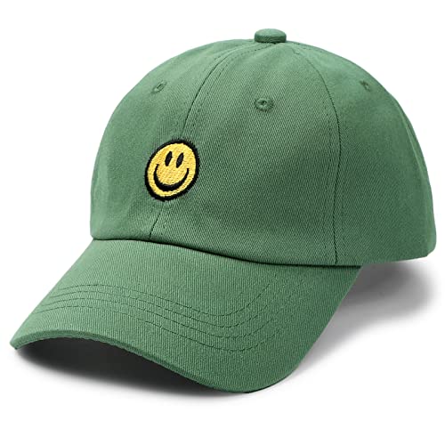 SONMONY Toddler Hat Smile Face Kids Baseball Cap Adjustable Cute Hat 3-12Y - color: Green