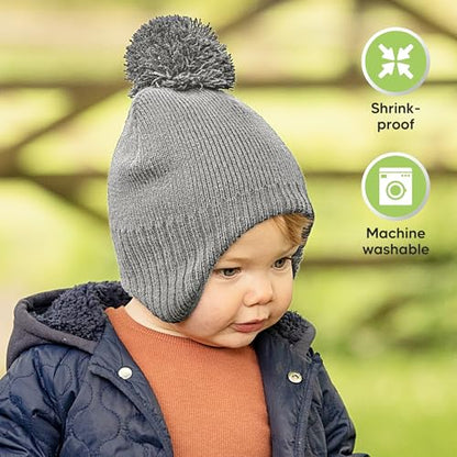 KeaBabies Baby Beanies, Winter Baby Hats for Boys, Girls (Gray, 6-36M) - color: Gray
