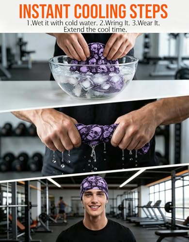 Sweat Wicking Skull Caps Cooling Helmet Liner Hat Running Beanie Cycling Skullcap Sleeping Cap for Men Women - color: Skull Sets