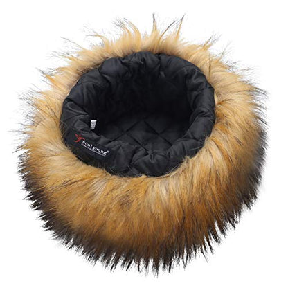 sy soul young Women's Leopard Faux Fur Hats Fluffy Bucket Hat Russian Style - color: Leopard