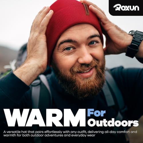 ROXUN Beanie for Men/Women Winter Hat Soft Warm Unisex Skull Stocking Cap - color: Heather Gray