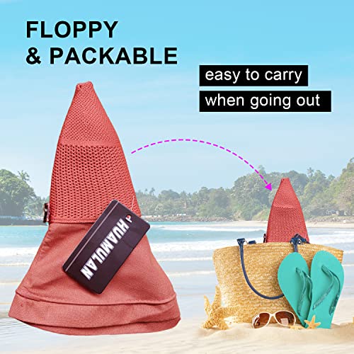 Women Wide Brim Sun Hats Metal Wired Edge Summer UV Protection Beach Fishing Hat for Hiking Garden Travel Chin Strap - color: M9163-jvse, size: One Size