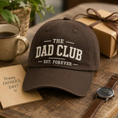 Dad Hats For Men, Dad Gang Hat With Embroidered Brown Cap Design 20-24in