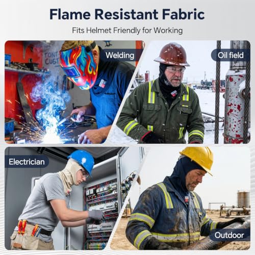 Fullsheild FR Balaclava CAT2 7oz Flame-Retardant Cotton Face Mask, NFPA2112 - color: Black