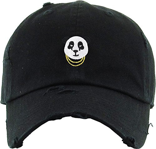 KBETHOS Daddy Dad Hat Pineapple Vacation Baseball Cap Vintage Distressed Classic Polo Style Adjustable - color: Black Panda Vintage