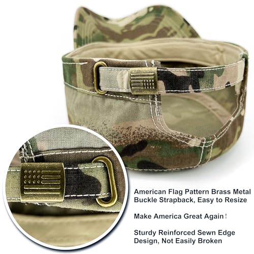 Loneshark Tactical Camo Military Hat Cadet Cap Army Flat Top - color: Woodland, size: One Size