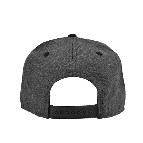DALIX Premium Wool Blend Hat Flat Bill Cap Snapback Black Dark Gray Maroon Light - color: Dark Gray/Black