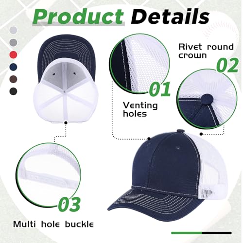 Suhine 24 Pcs Blank Trucker Hat Bulk,Unisex Baseball Cap - color: Multicolor 1