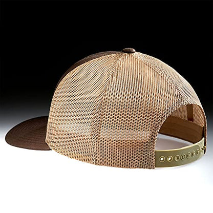 LARIX Trucker Hat Men - Snapback Cap with Breatheable Mesh Back, Hats for men, Mens Hat, Mens Trucker Hats - color: Brown Beige (Wb)