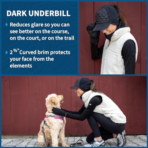 TrailHeads Women's Ponytail Trucker Hat, Running, Hiking & Outdoor Sports - color: Quilted/Black