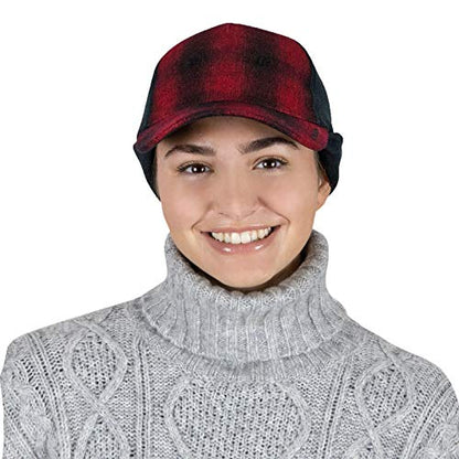 TrailHeads Women's Ponytail Trucker Hat, Running, Hiking & Outdoor Sports - color: Red Plaid