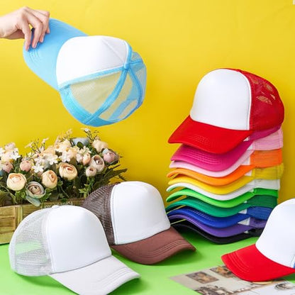 Hercicy 40 Pack Blank Trucker Hat Bulk - color: Colorful