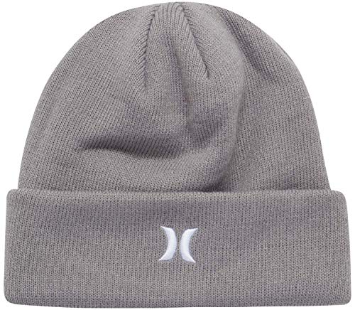 Hurley Mens Icon Knit Cuffed Beanie - color: Grey