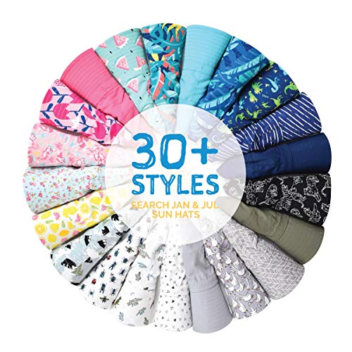 JAN & JUL Adjustable Cotton Floppy Sun Hat with 50+ UPF Protection for Girls - color: Dots, size: 5-12 Years