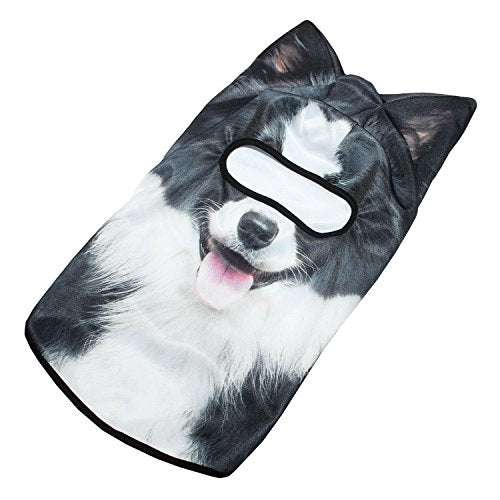 WTACTFUL 3D Animal Ears Balaclava, Breathable Face Mask for Halloween - color: Border Collie Meb-23
