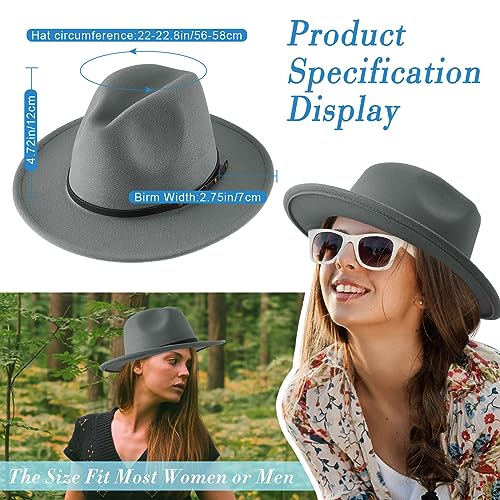 Hercicy 6 Pcs Fedora Hats for Women Men - color: Bright Colors