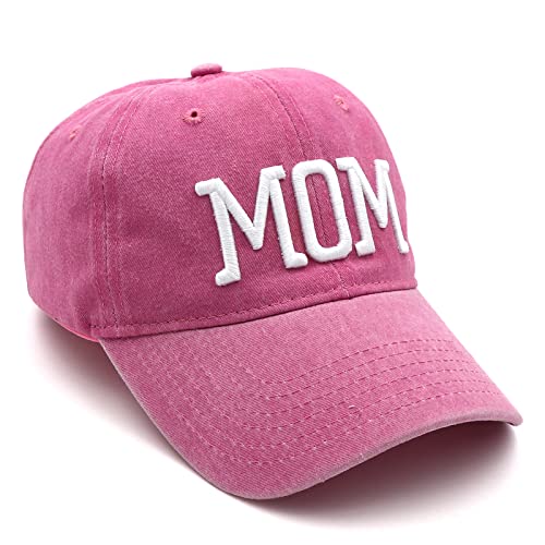 Mom and Dad Hats Fathers Day Mom Dad Gifts Hat Embroidered Adjustable Baseball Caps New Parents Gifts for Couples - color: Pink Mom Hat and Navy Blue Dad Hat