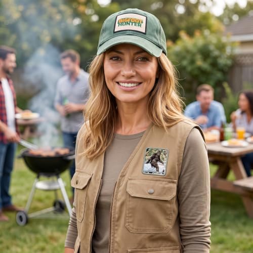 Popfizzy Funny Hats for Men and Women, Fun Adult Baseball Cap, Funny Birthday Gifts for Women and Men, Cool Dad Hat Gift Idea - color: Bigfoot Hunter (Green)