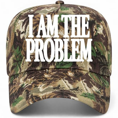 I Am The Problem Hat - color: Woodland Camo