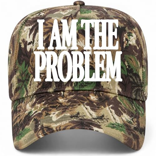 I Am The Problem Hat - color: Woodland Camo