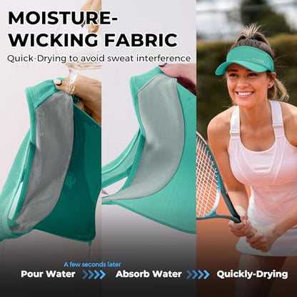 Sukeen Lightweight Sports Sun Visor Hat for Men Women - color: Lake Blue
