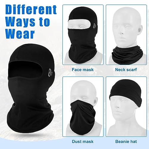 Suhine Winter Balaclava Ski Mask Bulk for Cold Weather - color: Black