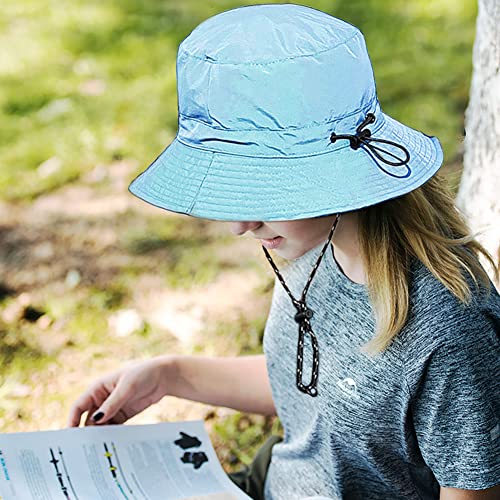 Waterproof Bucket Hat for Women and Men - UV Protection Beach Sun Hat Fishing Safari Boonie Hat Rain Hat Adjustable Packable - color: Blue - Waterproof