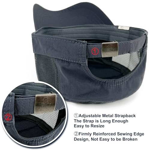 Loneshark Water Resistant Military Hat Quick Dry Cadet Cap Army Flat Top - color: Sport-logo-w-mesh-grey