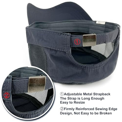 Loneshark Water Resistant Military Hat Quick Dry Cadet Cap Army Flat Top - color: Sport-logo-w-mesh-grey