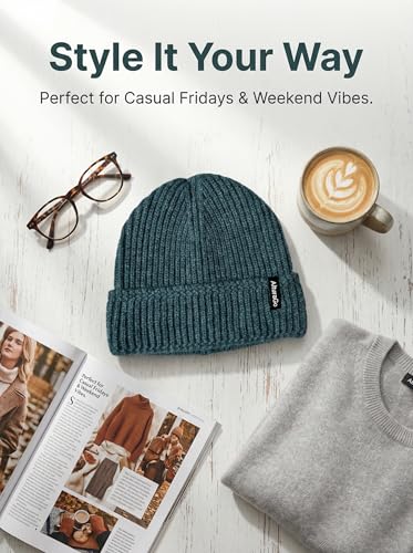 Beanie for Men Women Unisex Winter Hat Cuffed Thick Chunky Knitted Beanies Skull Cap - color: Royal Blue