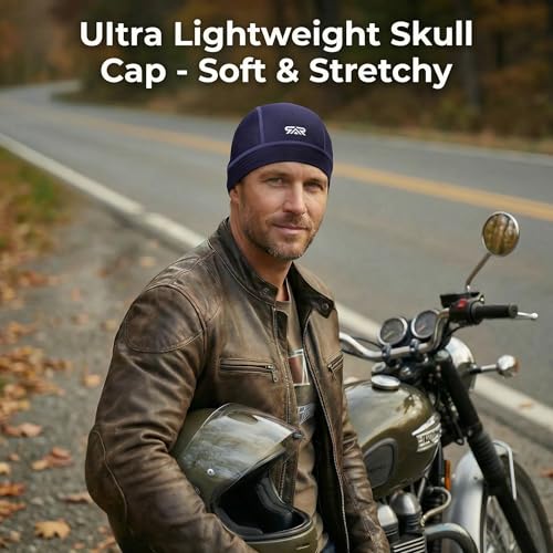 2-Pack Cooling Skull Cap Breathable Mesh Helmet Liner Motorcycle Cycling - color: Black + Royal Blue