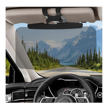 DXNQ Sun Visor for Car, HD Anti-Glare Polarized Sunshade Extender Clip on Auto Sun Visor, Adjustable Vehicle Sun Shade Extension Protect from Sun Glare Snow Blindness UV Rays - size: 1 PCS