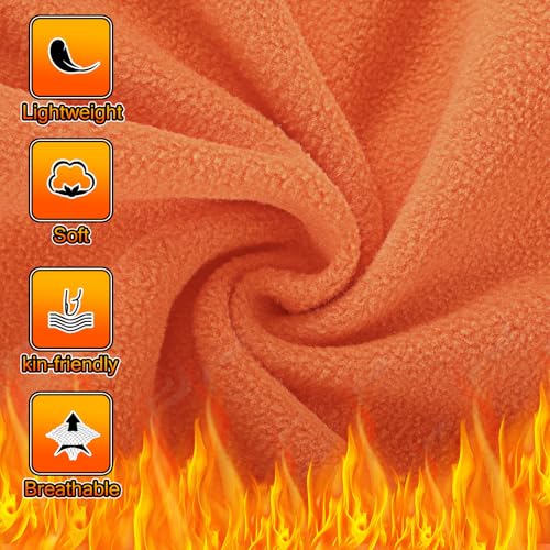Eurzom 4 Pcs Winter Fleece Balaclava Face Mask - color: Royal Blue, Red, Orange, Rose Red
