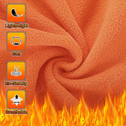 Eurzom 4 Pcs Winter Fleece Balaclava Face Mask - color: Royal Blue, Red, Orange, Rose Red