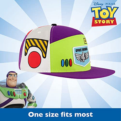 Concept One Unisex-Adult Disney Pixar Toy Story 4 Baseball Cap, Buzz Lightyear Adult Snapback Hat with Flat Brim