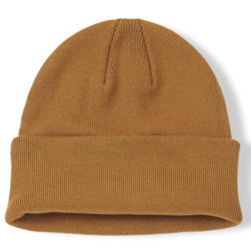 100% Cotton Beanie for Women Men Soft Knit Beanies Warm Winter Hat - color: Coffee