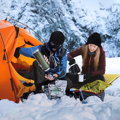 Pukavt 2 Pack 3 Hole Winter Knitted Mask, Ski Mask Balaclava Cap - color: Fluorescent Green