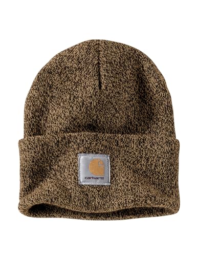 Carhartt Men's Iconic A18 Watch Cap Beanie - color: Dark Brown/Sandstone