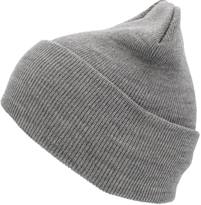 KBETHOS Made in USA Classic Men's Women's Cuffed Folded Acrylic Knit Beanie Hat Solid Unisex Cold - color: Light Gray Solid Long Beanie