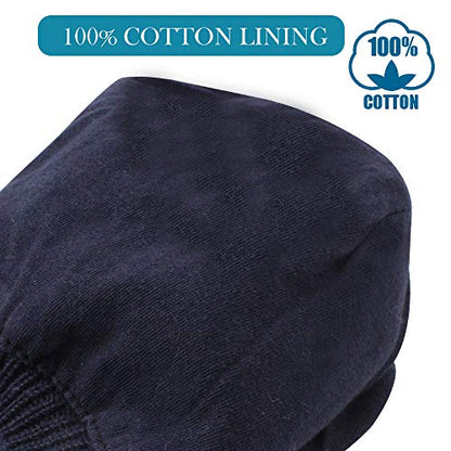 BAVST Baby Beanie Hat for Winter with Earfalp Cute Bear Kids Toddler Girls Boys Warm Knit Cap 0-2Years - color: Bear Ear 2-navy, size: 6-12 Months