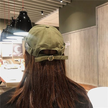 Quanhaigou Brimless Sailor Cap,Adjustable Rolled Cuff Skull Beanie Hats for Men Women - color: Olive Green