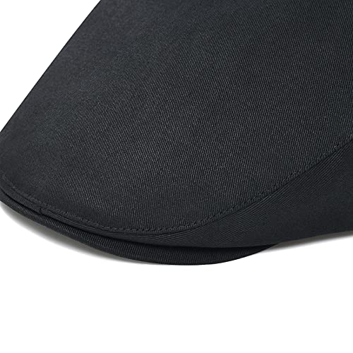 STARANCE Men Thin Cotton Gatsby Newsboy Cap - color: Black, size: 7 3/4