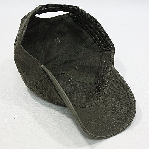 Classic Blank Dad Hat Cotton Adjustable Strap Baseball Cap - color: Dark Olive Green