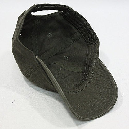 Classic Blank Dad Hat Cotton Adjustable Strap Baseball Cap - color: Dark Olive Green