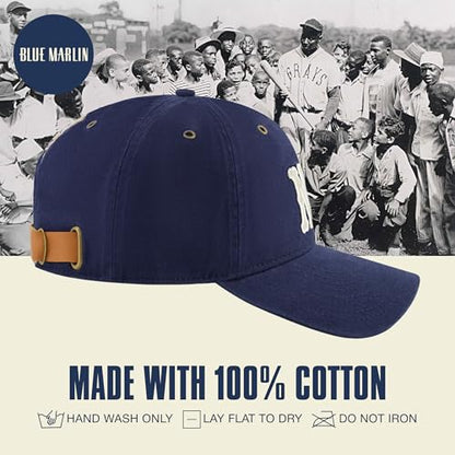 Blue Marlin Dad Hat, Adult Cotton Baseball Cap with Curved Brim, One Size. - color: New York Highlanders
