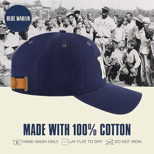 Blue Marlin Dad Hat, Adult Cotton Baseball Cap with Curved Brim, One Size. - color: New York Highlanders